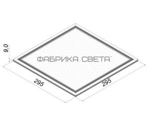 Светодиодная панель FS-PL-1-B-4000 (белая рамка)