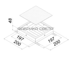 Светодиодный светильник Армстронг-GR-M-20-3--IP20-OPL-VS