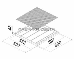 Светодиодный светильник FS-Армстронг-CLIP-IN-PR-40-3-54 - фото 2
